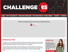 Tablet Screenshot of challenge25.org